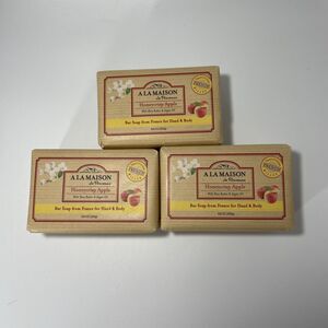 Bar Soap Honey Crisp Apple 8.8 oz By A La Maison. Lot Of 3